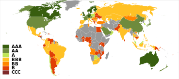 Countries by Standard & Poor's Foreign Rating
