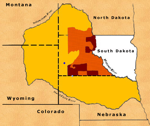 A map of the Republic of Lakotah.