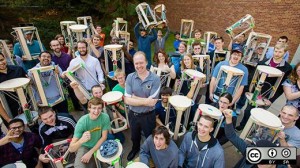 Michigan Tech's inaugural open source 3D printing class. Photo by Sarah Bird.